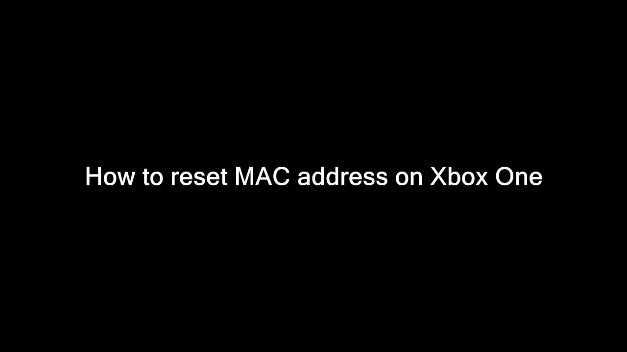 wired mac address lookup for xbox one